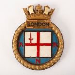 A Royal Naval Reserve ship's badge for HMS London,