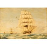 Follower of Montague Dawson/Crowded Sail/oil on canvas,