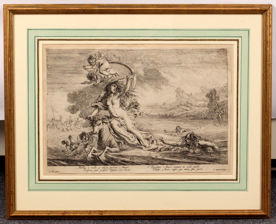 Rombout Eynhoudts (Dutch 1613-1679/80) after Cornelis Schut/The Rape of Europa/etching, 25cm x 36. - Image 2 of 3