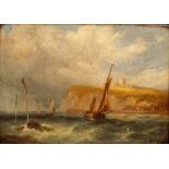 R W Yarnold (19th Century)/Whitby Coastal Scene/signed/oil on canvas, 24cm x 34.