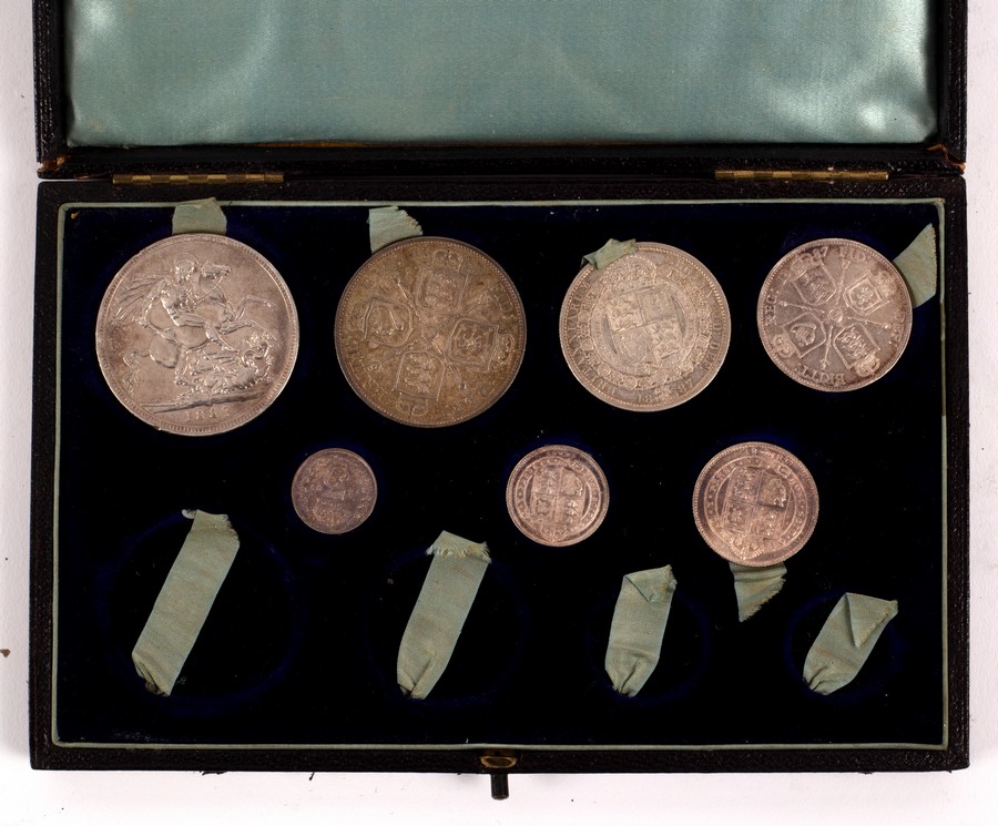 An 1887 proof set of Victoria silver coins, - Image 2 of 2