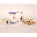 A group of Winchester College Trusty Servant wares comprising two jugs,