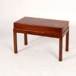 A 19th Century mahogany bagatelle table in a rectangular case,