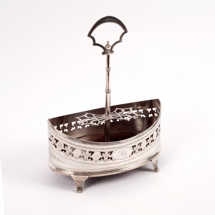 A George III silver cruet stand, Peter & Ann Bateman, London 1796, - Image 2 of 2