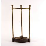 A brass corner stick stand,