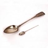 A George III provincial silver basting spoon, George Lewis & John Wright, Newcastle 1819,