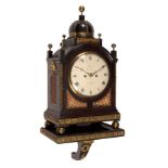 An early 19th Century ebonised bracket clock, by French, Royal Exchange, London,