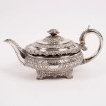 A George IV silver teapot, Emes & Barnard, London 1824,