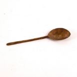 A 17th Century brass slip top spoon,