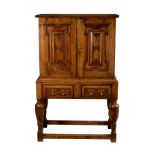 A walnut cabinet of Charles II style,