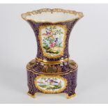 An English porcelain vase, probably Minton after a Sèvres shape,