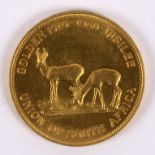 A South African gold presentation medallion, .