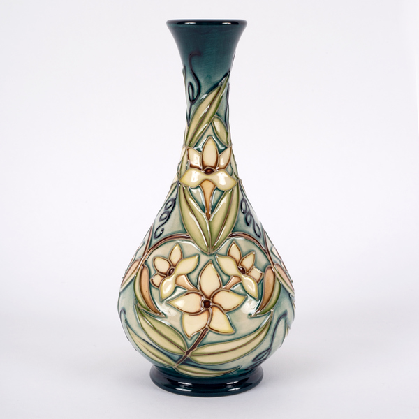 Moorcroft Pottery, a Carousel vase, design by Rachel Bishop, of bottle form, 24cm high,