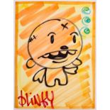Blinky (Honduran, born 1979)/Figure Study/felt tip on paper/signed lower left/15cm x 11.
