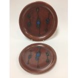 Ray Finch (1914-2012) for Winchcombe Pottery, a set of six dinner plates, 23cm diameter,