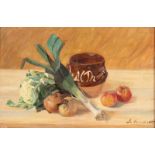 A Andersen (20th Century)/Still Life with Vegetables/oil on canvas, 31.
