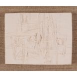 Henry Cliffe (1919-1983), Abstract Relief, stamp to back Estate of Henry Cliffe, plaster plaque,