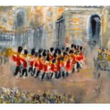 Michael Gibbison (born 1937)/Changing the Guard/signed lower right/watercolour, 18.5cm x 14.