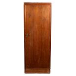 Gordon Russell, British 1940s, a Utility single mahogany wardrobe, ivorine plaque to back,