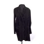 An Issey Miyake black long-line fitted jacket,