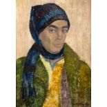 Rudolf Sauter (1895-1977)/Portrait of David Gazzard as a boy/signed lower right/ oil on board,