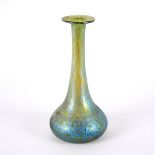 Style of Loetz, a glass vase of onion shape,