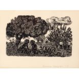 Miriam Macgregor SWE (born 1935)/Rural Scenes/signed/three wood engravings,
