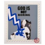CNPD (Jimmy Cauty, British, born 1956)/God is Not Boring stamp/dated 2006,