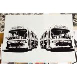 After Jamie Reid/Demand the Impossible (Nowhere buses), print,