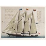 Alois Janak (born 1924)/Clipper at Sea/signed and dated 98 in pencil lower right,