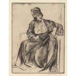 Gerald Leslie Brockhurst (1890-1978)/Genevieve (1922)/signed in pencil/etching,