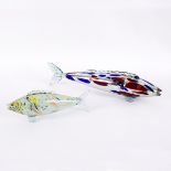 Style of Murano, a coloured glass end-of-day fish,