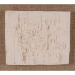Henry Cliffe (1919-1983), Abstract Relief, stamp to back Estate of Henry Cliffe, plaster plaque,