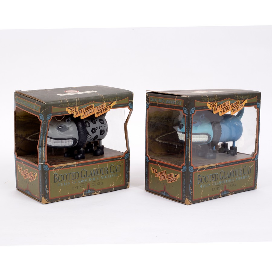Scott Musgrove two Booted Glamour Cat figures, boxed, - Image 2 of 3