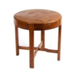 Gordon Russell, British 1920s-30s, a circular English walnut coffee table,