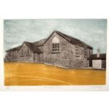Leslie Duxbury (1921-2001)/The Parish School/signed, inscribed and numbered 1/50/coloured etching,