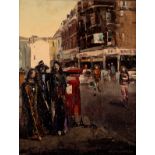 Eve Montgomery (1914-1975)/Trendy Chelsea/signed, inscribed with title to reverse/oil on canvas,