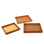 Austin Gardiner, three Arts & Crafts wooden trays, one in Cotswold oak,