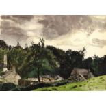 Carel Weight (1907-1997)/Welsh Landscape/inscribed verso 'Houses at Erbistock,