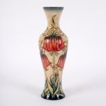 Moorcroft Pottery, a Crown Imperial vase, design by Rachel Bishop 1997, limited edition 394/600,
