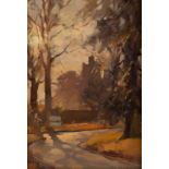 Trevor Chamberlain ROI RSMA (born 1933)/Winter Sun/signed/oil on board,