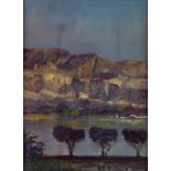 J A Paul (20th Century)/Temple of Hatshepsut, Luxor/signed and dated '93/oil on board,