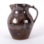 Mark Hewitt (born 1955) for Wenford Bridge Pottery, a stoneware jug, with line and circle motifs,