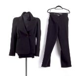 A Sonia Rykiel black wool crepe trouser suit,