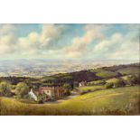Jesse Heyden (1916-1990)/The Malverns from Cleeve Hill/signed/oil on canvas,