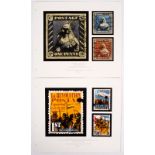 CNPD (Jimmy Cauty, British, born 1956)/Victorya stamps, 1, 2, and 3 pence/dated 2005,
