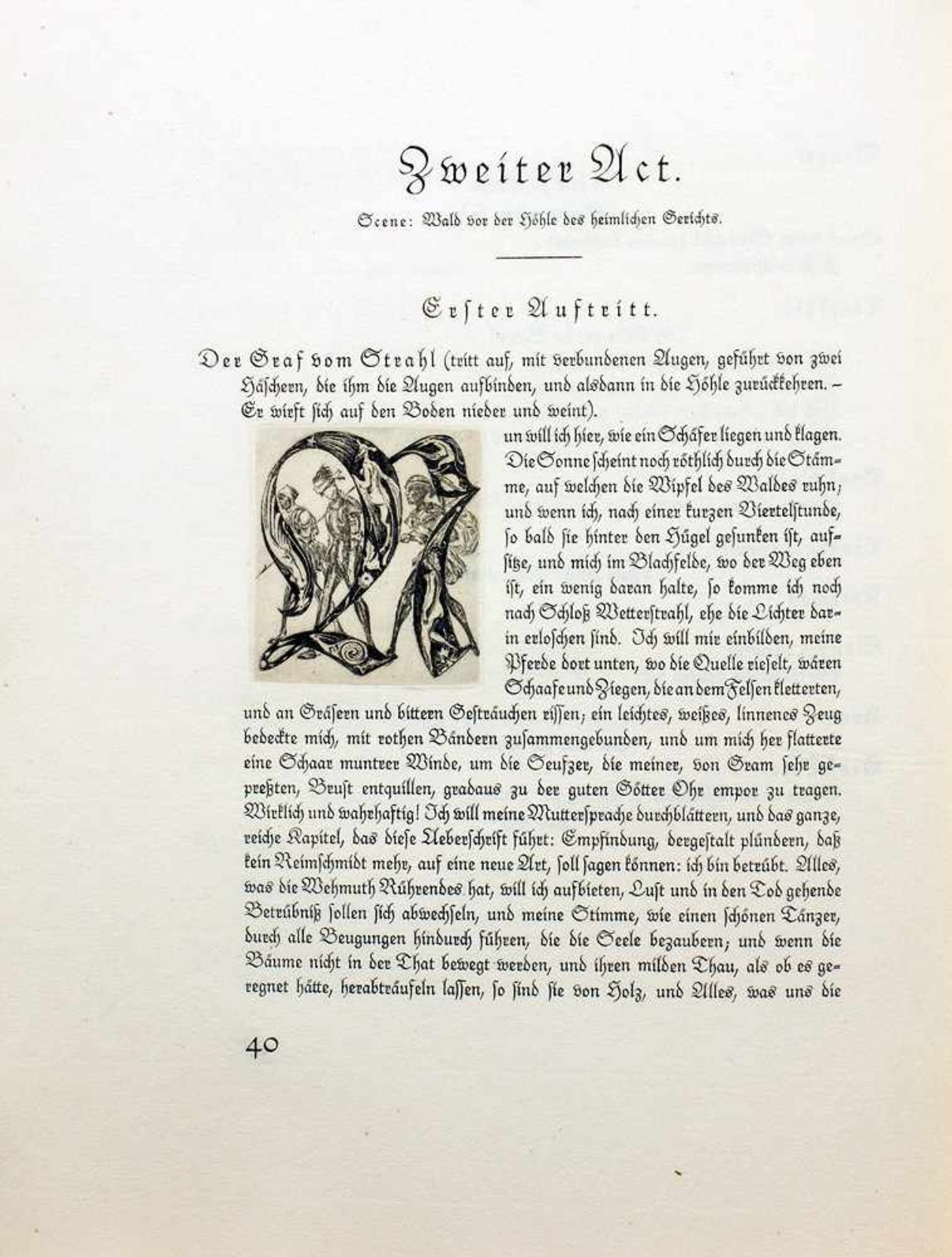 Einbände - Roter Originalmaroquinband von Hübel & Denck, Leipzig, (signiert) mit reicher Vergoldung. - Bild 2 aus 2