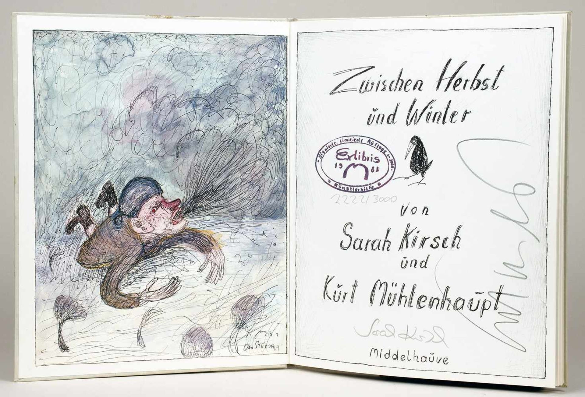 Sarah Kirsch und Kurt Mühlenhaupt. Zwischen Herbst und Winter. Köln, Middelhauve 1983. Mit 28
