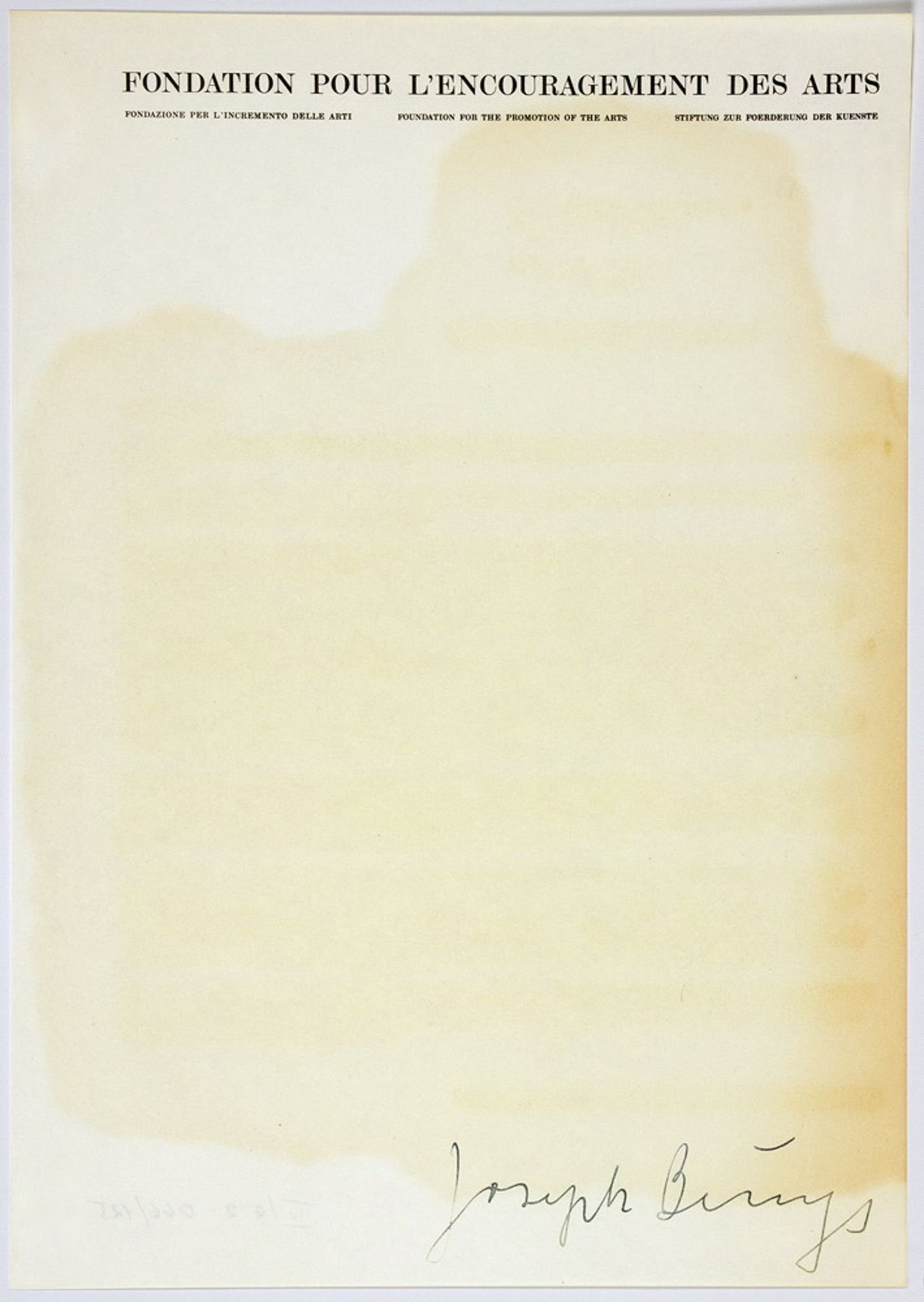 Joseph Beuys. Fettbriefe. Multiple (Papier, Druckfarbe, Fett). 1973. 29,6 : 21,0 cm. Signiert. - Image 2 of 4