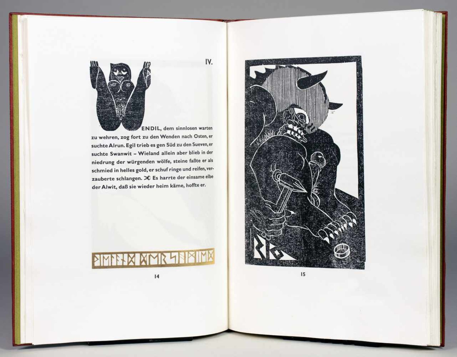 The Bear Press - H. C. Artmann. Gesänge der Hämmer. Einband, Farbradierung, Holzschnitte, - Bild 8 aus 10